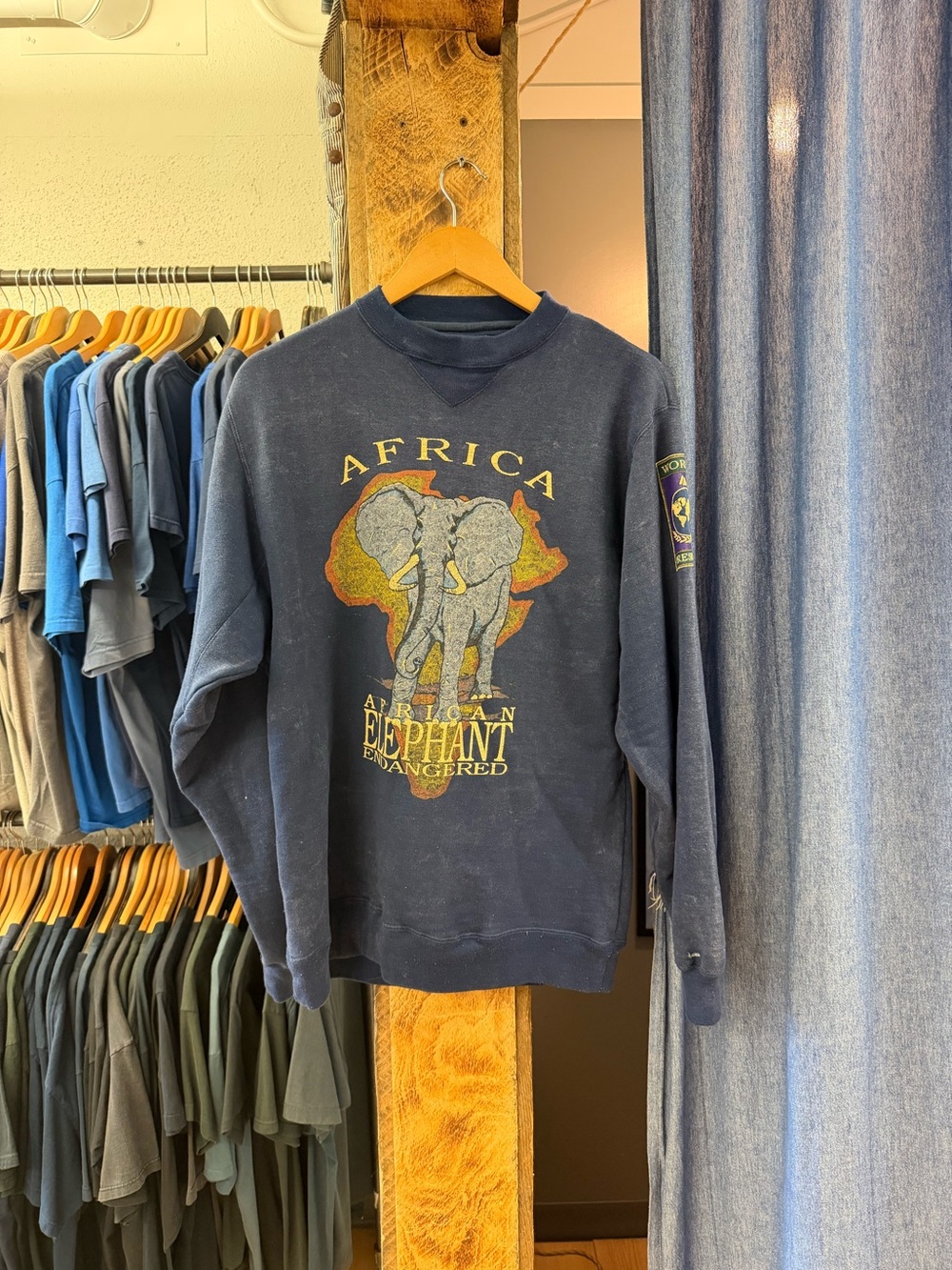 Vintage Africa Elephant Graphic Sweater